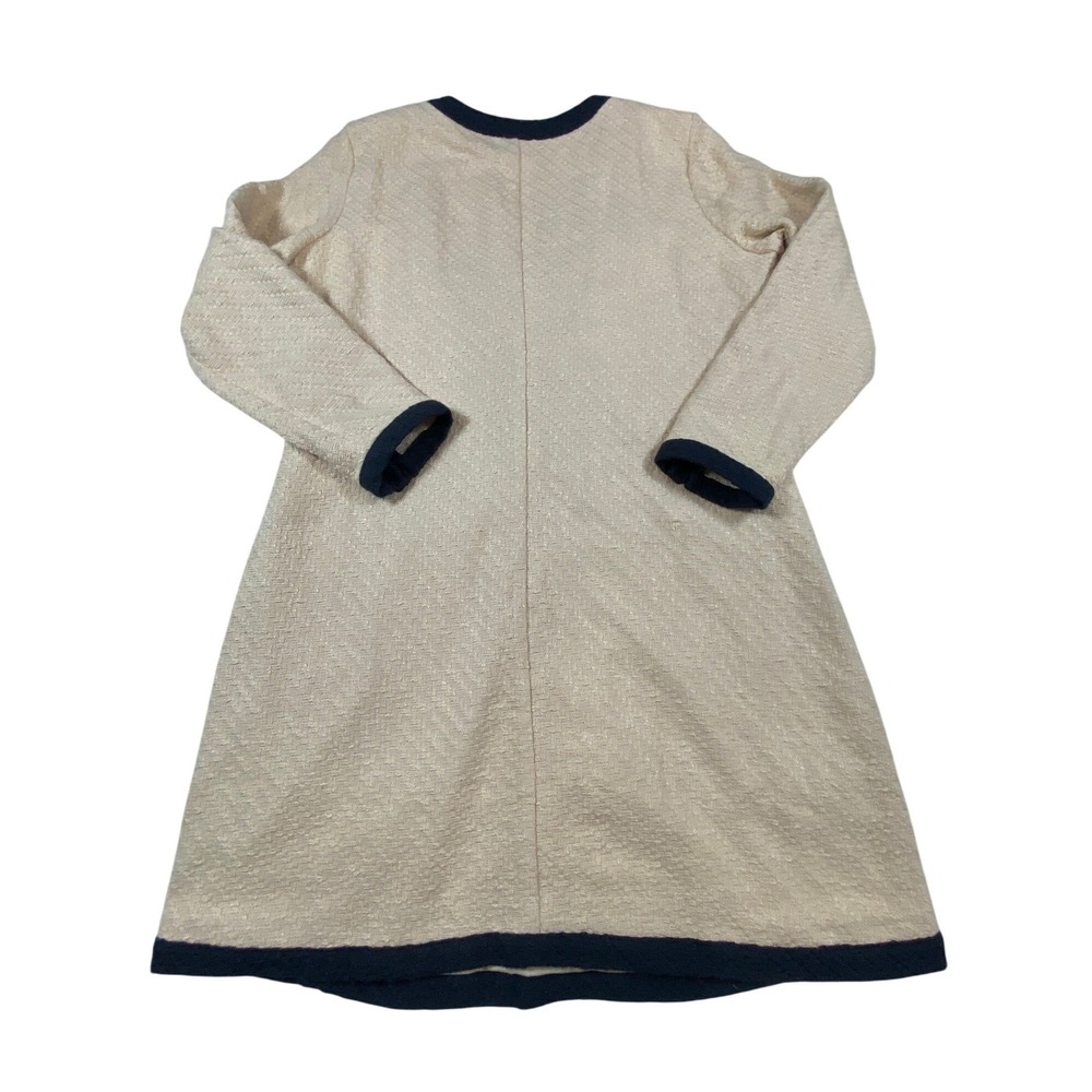 Spartina Maggie Tweed Button Front Mini Dress Tan Navy Kentucky Derby XL - Picture 6 of 15